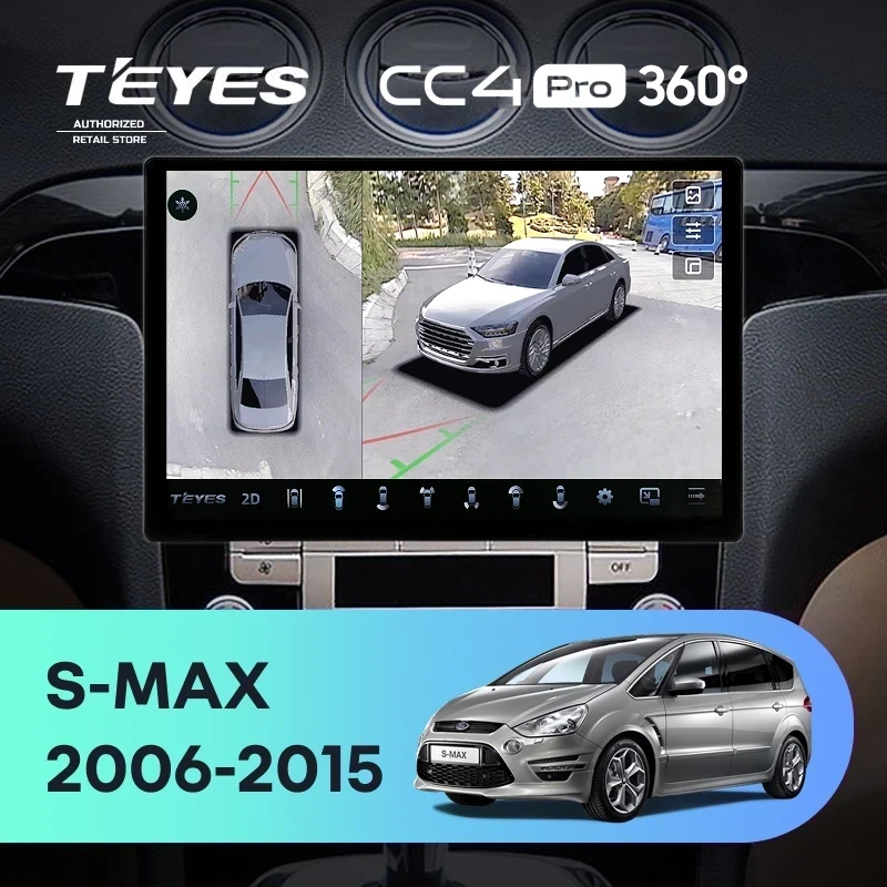 Штатная магнитола Teyes CC4 Pro 360 8/128 Ford S-MAX 1 (2006-2015) F1 (13")