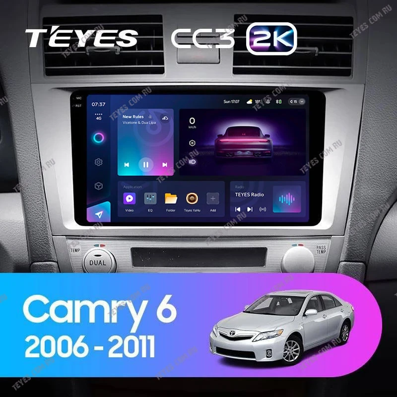 Штатная магнитола Teyes CC3 2K 360 6/128 Toyota Camry 6 XV 40 (2006-2011) 10" F5