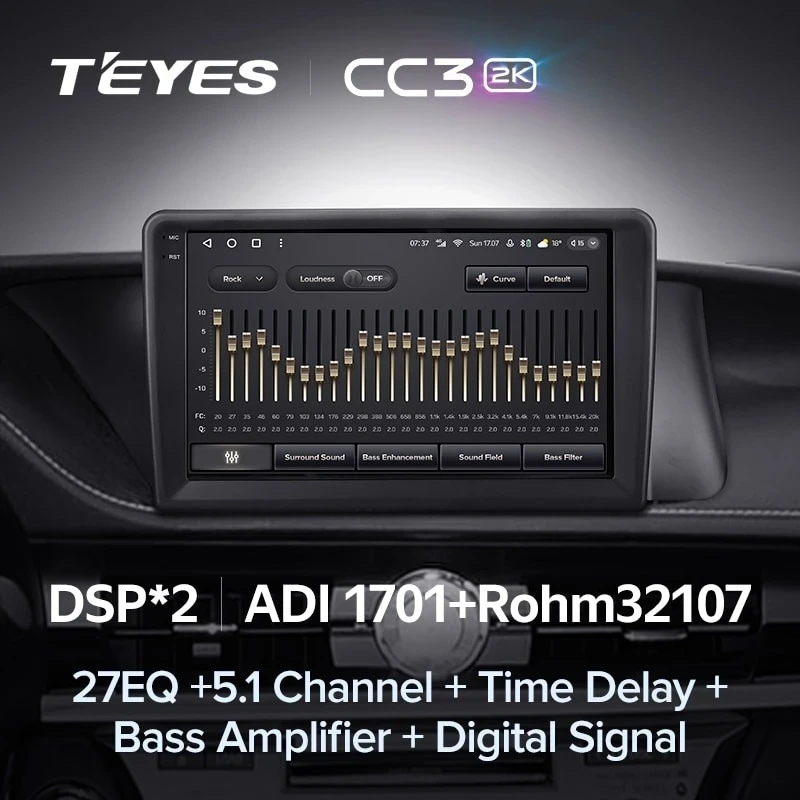 Штатная магнитола Teyes CC3 2K 6/128 Lexus ES ES200 ES250 ES300h ES350 XV60 VI (2012-2018) Тип-B