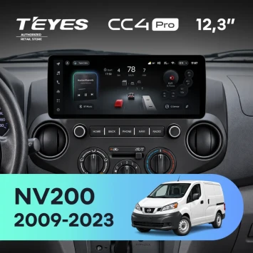 Штатная магнитола Teyes CC4 Pro 12.3" 12/256 Nissan NV200 M20 (2009-2023) F1