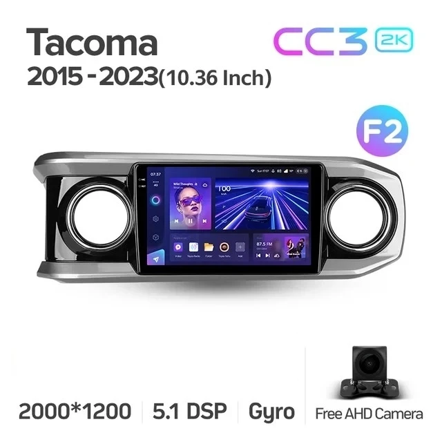 Штатная магнитола Teyes CC3 2K 6/128 Toyota Tacoma N300 (2015-2023) F2