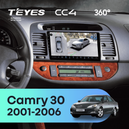 Штатная магнитола Teyes CC4 360 6/64 Toyota Camry 5 XV 30 (2001-2006) Тип-C (черная)