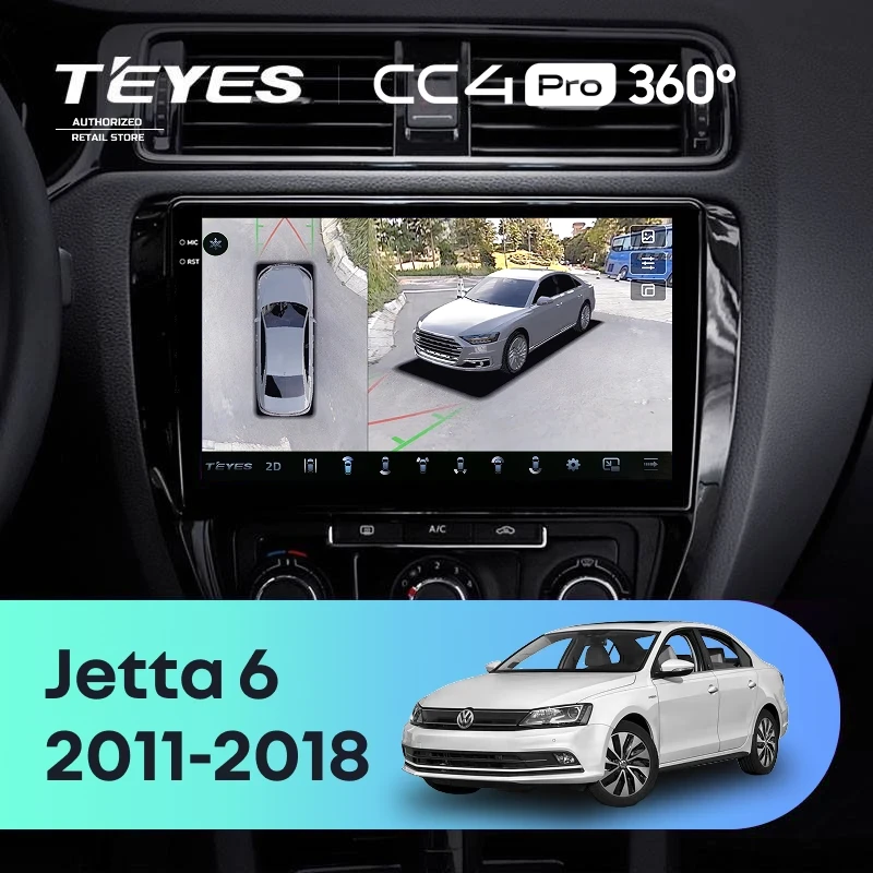 Штатная магнитола Teyes CC4 Pro 360 8/128 Volkswagen Jetta 6 (2011-2018)
