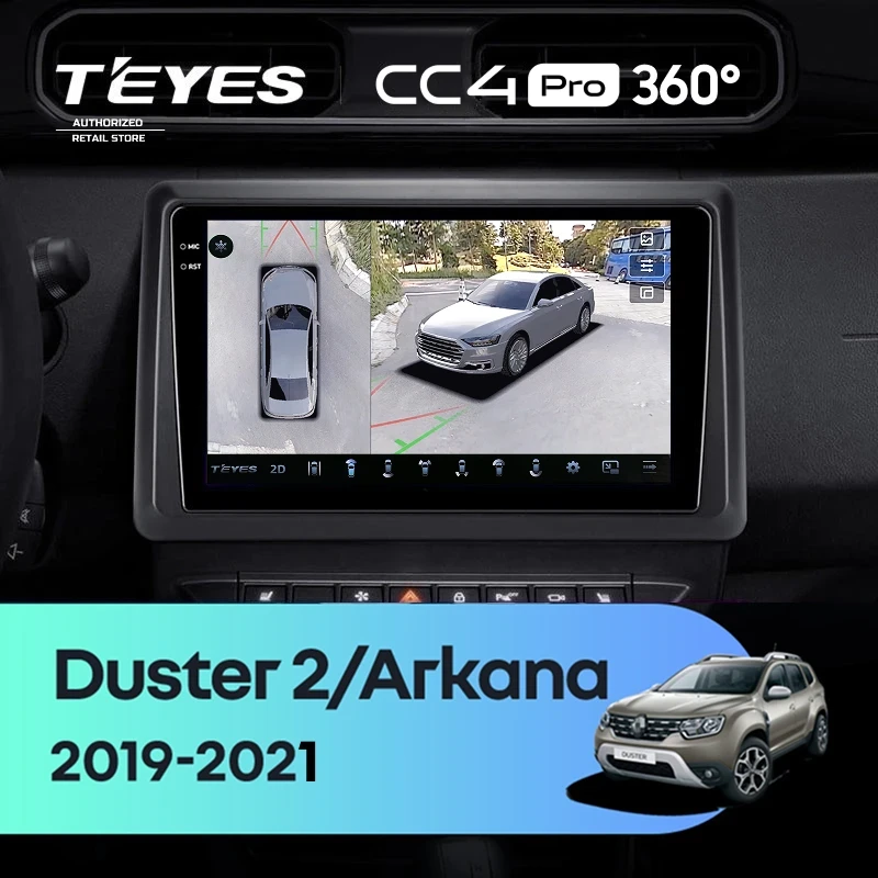 Штатная магнитола Teyes CC4 Pro 360 8/128 Renault Arkana (2019-2021) F2