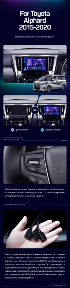 Штатная магнитола Teyes CC3L 4/32 Toyota Alphard H30 (2015-2020)