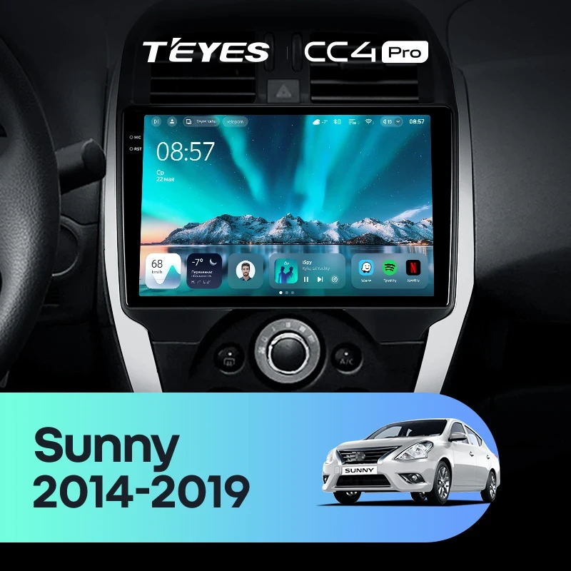 Штатная магнитола Teyes CC4 Pro 12/256 Nissan Sunny (2014-2019) F1