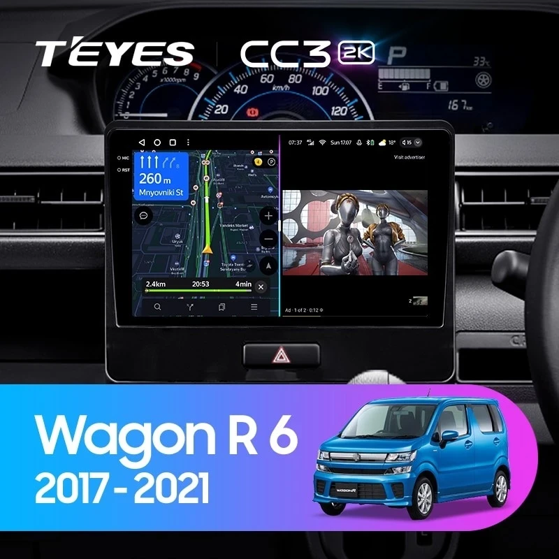 Штатная магнитола Teyes CC3 2K 6/128 Suzuki Wagon R VI (2017-2021)