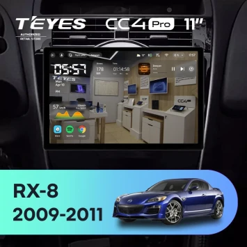 Штатная магнитола Teyes CC4 Pro 8/128 Mazda RX-8 SE (2009-2011) (11")
