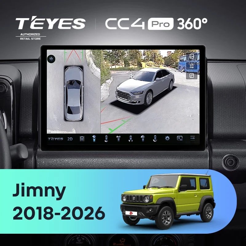 Штатная магнитола Teyes CC4 Pro 360 12/256 Suzuki Jimny JB64 (2018-2026) (13")
