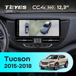 Штатная магнитола Teyes CC4 12.3" 360 8/128 Hyundai Tucson 3 (2015-2018) Тип-B