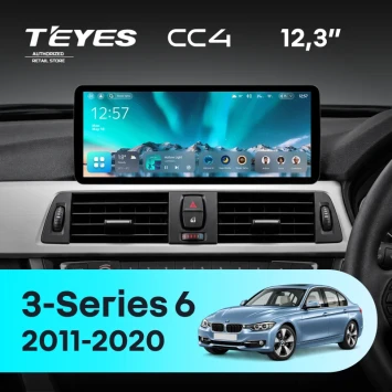 Штатная магнитола Teyes CC4 12.3" 6/64 BMW 3-Series 6 F30 F31 (NBT) (2011-2020) Правый руль