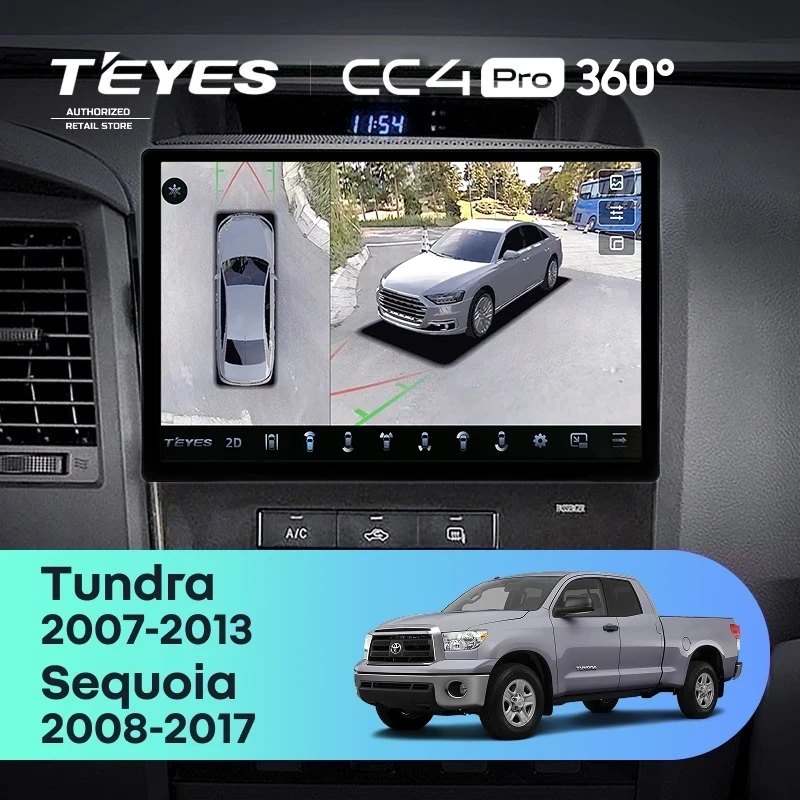 Штатная магнитола Teyes CC4 Pro 360 12/256 Toyota Tundra XK50 (2007-2013) (11")