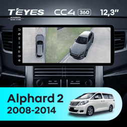 Штатная магнитола Teyes CC4 12.3" 360 6/64 Toyota Alphard 2 H20 (2008-2014) Тип-B