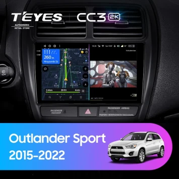 Штатная магнитола Teyes CC3 2K 360 6/128 Mitsubishi Outlander Sport (2015-2026) Тип-B