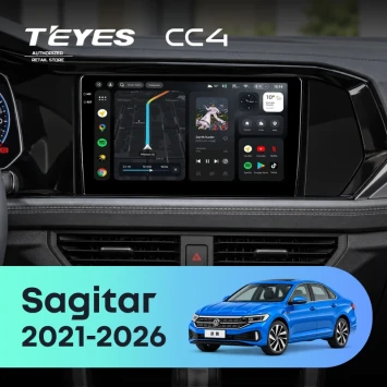 Штатная магнитола Teyes CC4 6/64 Volkswagen Sagitar (2021-2026)