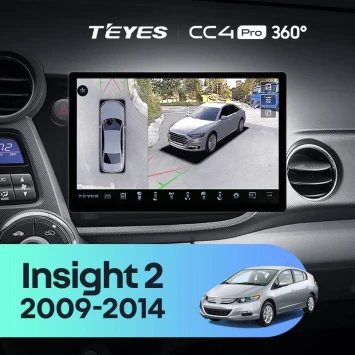 Штатная магнитола Teyes CC4 Pro 360 12/256 Honda Insight 2 LHD (2009-2014) (11")