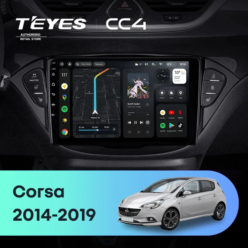 Штатная магнитола Teyes CC4 6/64 Opel Corsa (2014-2019)