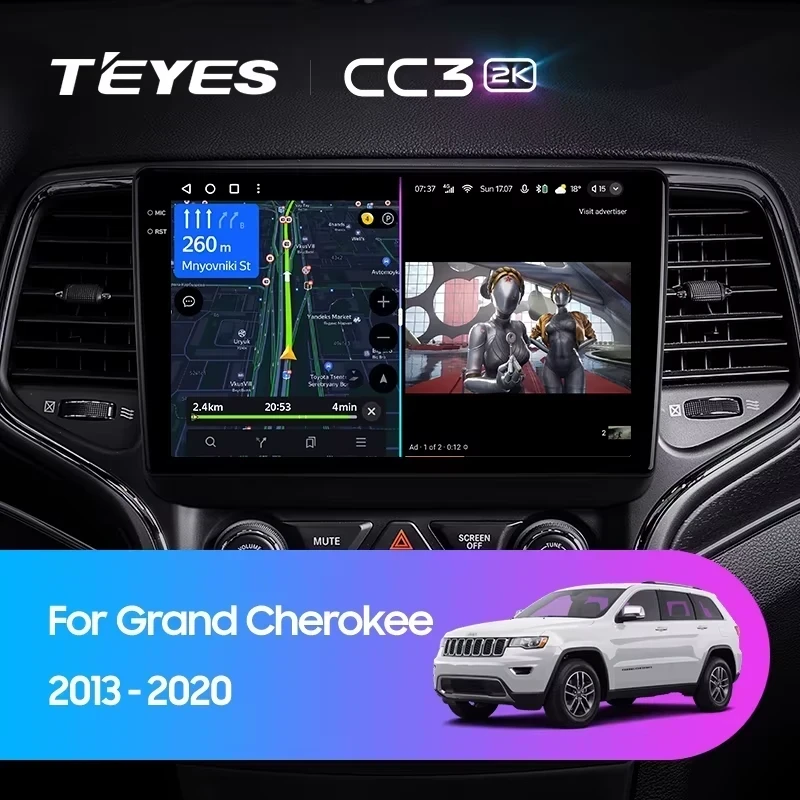 Штатная магнитола Teyes CC3 2K 4/64 Jeep Grand Cherokee WK2 (2013-2020) F2