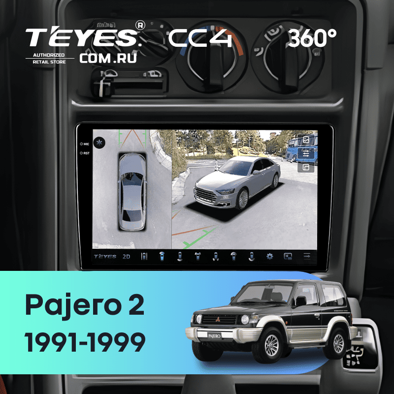 Штатная магнитола Teyes CC4 360 6/64 Mitsubishi Pajero 2 (1991-1999) F2