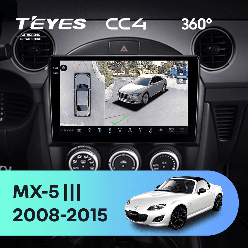 Штатная магнитола Teyes CC4 360 8/128 Mazda MX-5 (2008-2015)