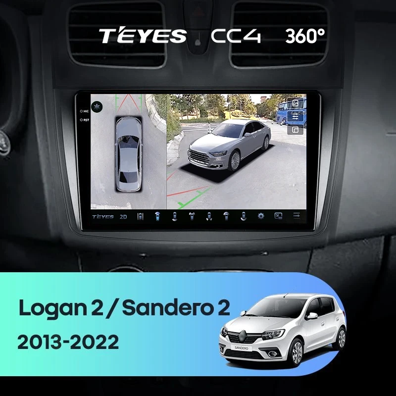 Штатная магнитола Teyes CC4 360 8/128 Renault Sandero 2 (2013-2022) F2