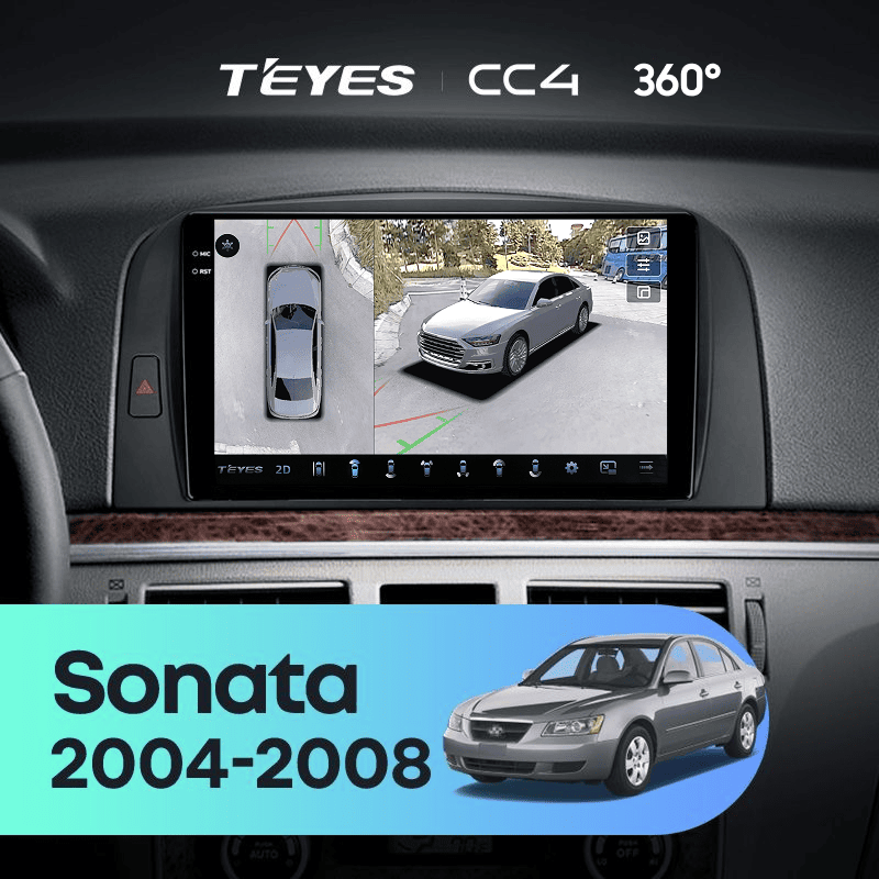 Штатная магнитола Teyes CC4 360 8/128 Hyundai Sonata NF (2004-2008)