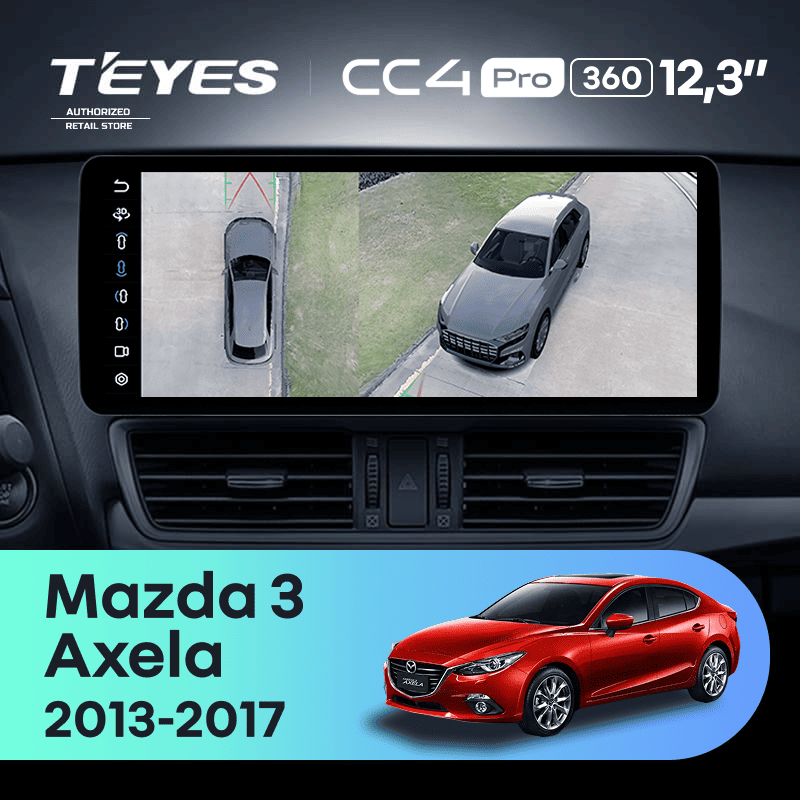 Штатная магнитола Teyes CC4 Pro 12.3" 360 8/128 Mazda 3 BM (2013-2017) Тип-B