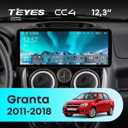 Штатная магнитола Teyes CC4 12.3" 6/64 LADA Granta (2011-2018) F2