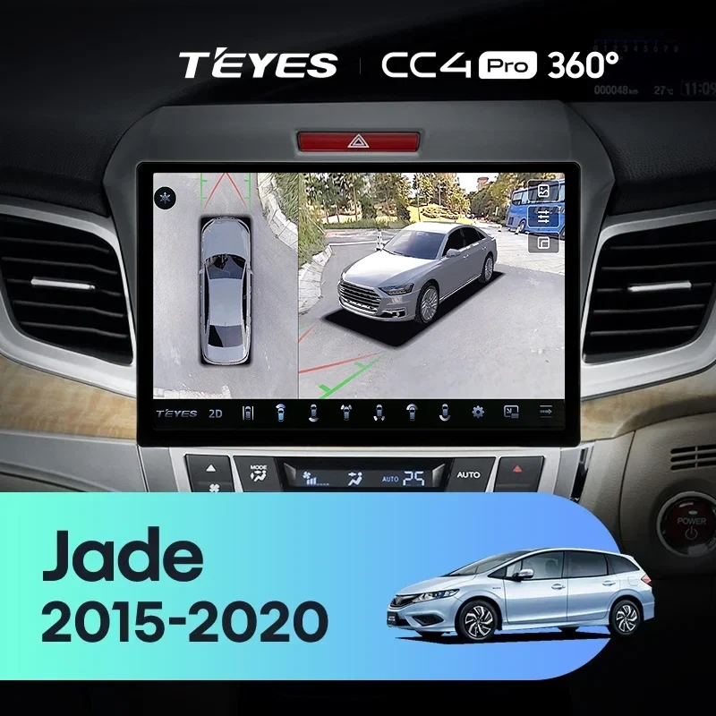 Штатная магнитола Teyes CC4 Pro 360 12/256 Honda Jade (2015-2020) Правый руль (11")