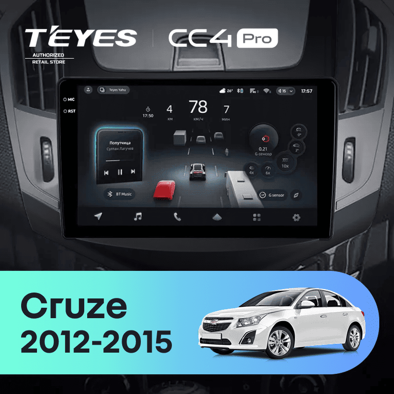Штатная магнитола Teyes CC4 Pro 8/128 Chevrolet Cruze J300 J308 (2012-2015) F3