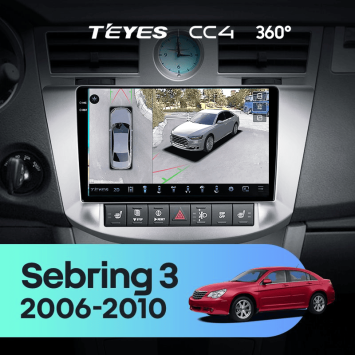 Штатная магнитола Teyes CC4 360 8/128 Chrysler Sebring 3 JS (2006-2010)