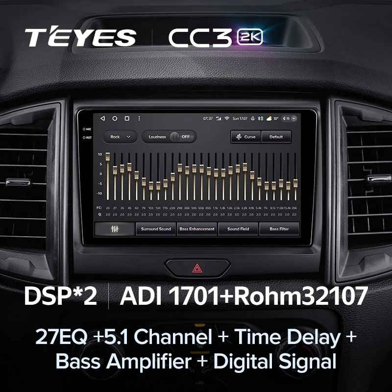 Штатная магнитола Teyes CC3 2K 6/128 Ford Ranger P703 (2015-2022) Тип-A