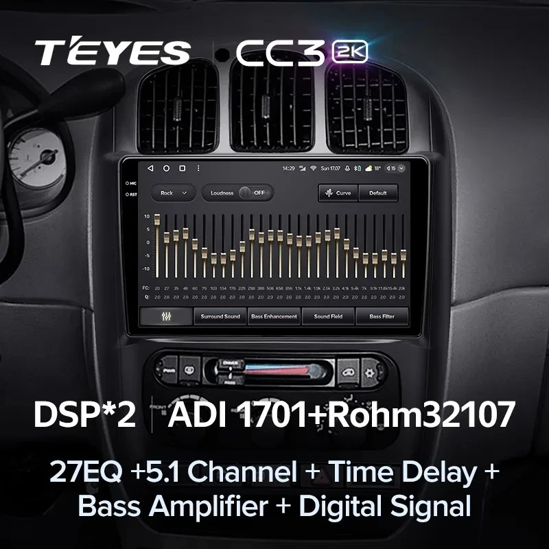 Штатная магнитола Teyes CC3 2K 360 6/128 Chrysler Voyager (2000-2007) Тип-A