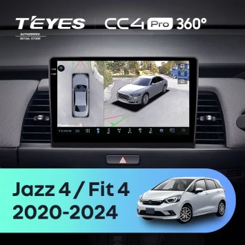 Штатная магнитола Teyes CC4 Pro 360 8/128 Honda Jazz 4 (2020-2024) Тип-B Правый руль