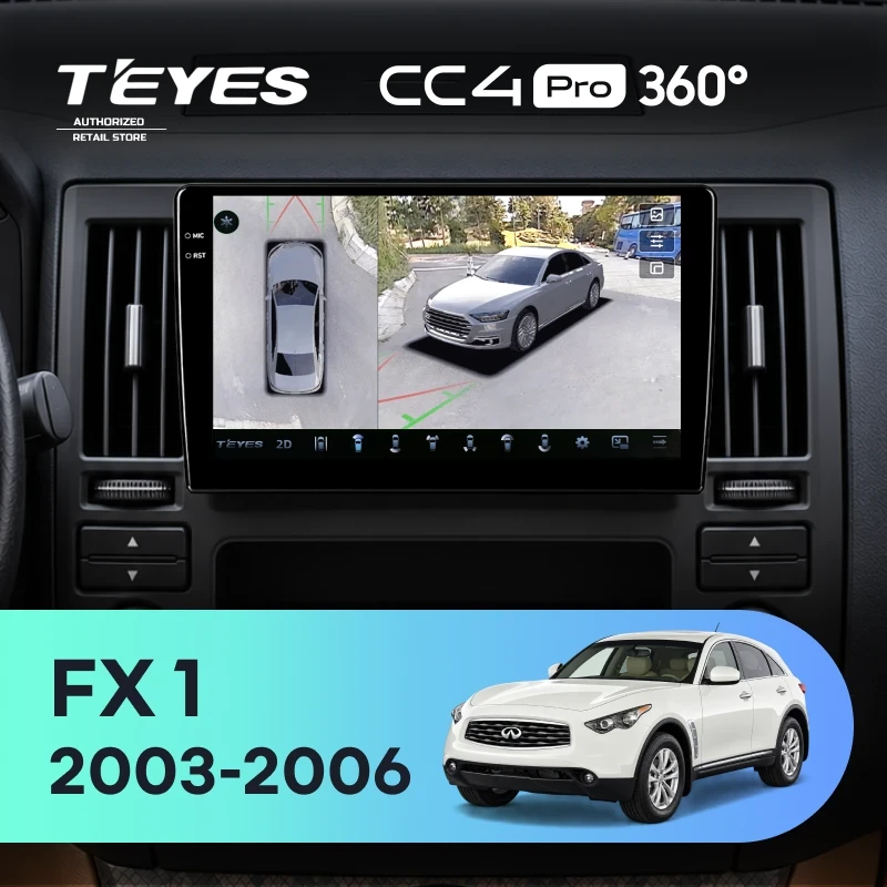 Штатная магнитола Teyes CC4 Pro 360 8/128 Infiniti FX 1 (S50) (2003-2006)