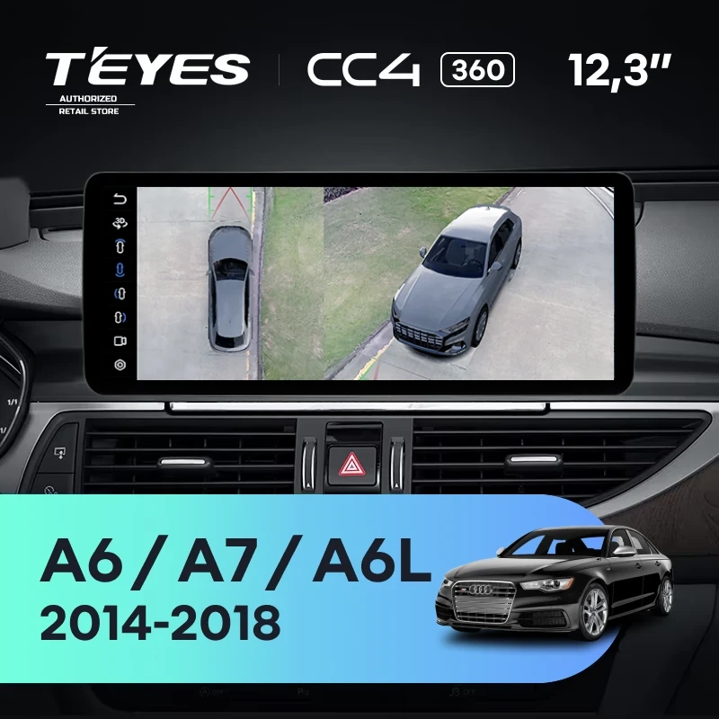 Штатная магнитола Teyes CC4 12.3" 360 8/128 Audi A7 4G (MHI2 System) (2014-2018)