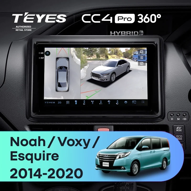 Штатная магнитола Teyes CC4 Pro 360 12/256 Toyota Esquire 1 (2014-2020) F1 Правый руль
