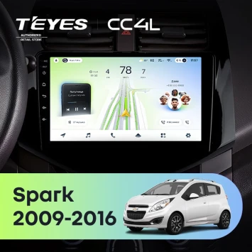 Штатная магнитола Teyes CC4L 6/64 с DTS Chevrolet Spark M300 (2009-2016) F1