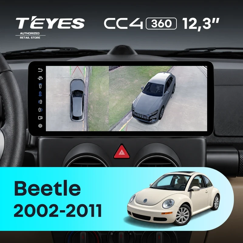 Штатная магнитола Teyes CC4 12.3" 360 6/64 Volkswagen Beetle A4 (2002-2011)