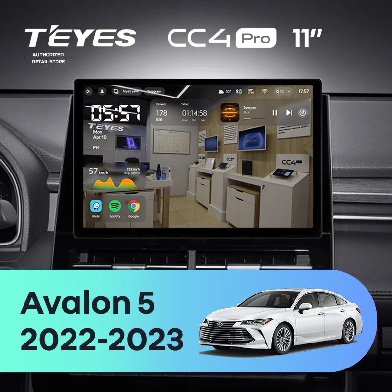 Штатная магнитола Teyes CC4 Pro 8/128 Toyota Avalon V XX50 (2022-2023) (11")