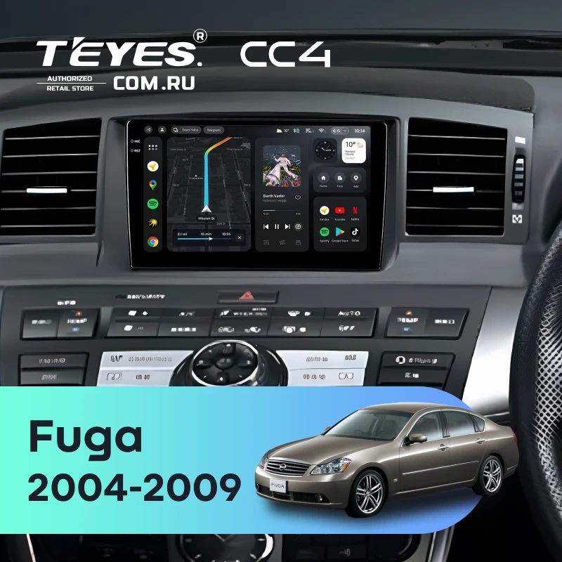 Штатная магнитола Teyes CC4 6/64 Nissan Fuga (2004-2009) F1