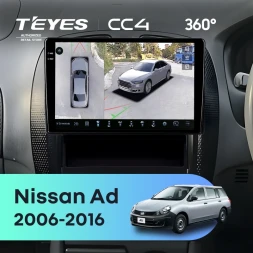 Штатная магнитола Teyes CC4 360 6/64 Nissan Ad (2006-2016) Правый руль