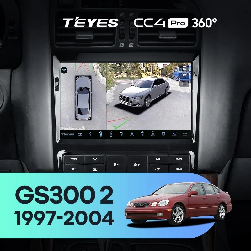 Штатная магнитола Teyes CC4 Pro 360 12/256 Lexus GS300 2 S160 (1997-2004) Тип-B