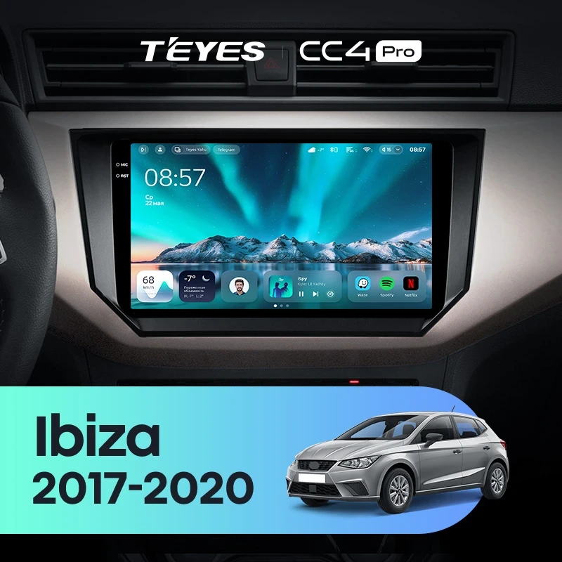 Штатная магнитола Teyes CC4 Pro 8/128 Seat Ibiza (2017-2020)