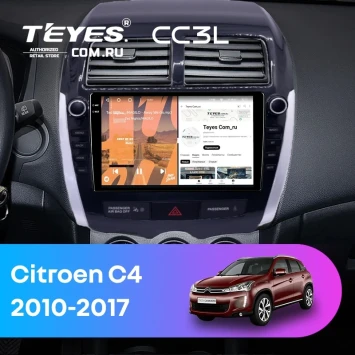 Штатная магнитола Teyes CC3L 4/32 Citroen C4 Aircross  (2010-2017) F2 Тип-B (9")