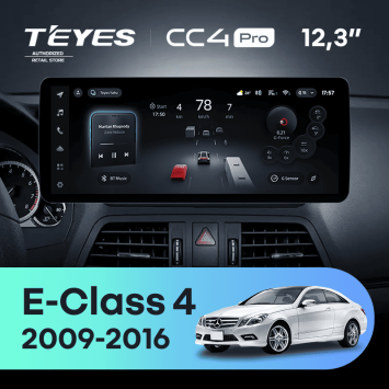 Штатная магнитола Teyes CC4 Pro 12.3" 12/256 Mercedes-Benz E-Class 4 W212 S207 A207 S212 C207 (NTG 4.5) (2009-2016) F2 Universal