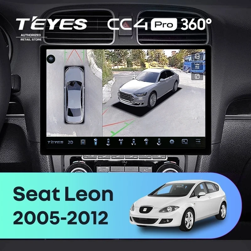 Штатная магнитола Teyes CC4 Pro 360 12/256 Seat Leon (2005-2012) (13")