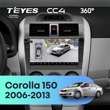 Штатная магнитола Teyes CC4 360 6/64 Toyota Corolla 150 (2006-2013) F2 с кнопками