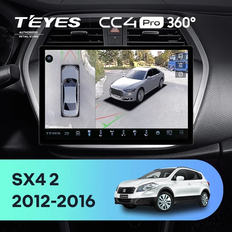 Штатная магнитола Teyes CC4 Pro 360 12/256 Suzuki SX4 2 (2012-2016) (13")