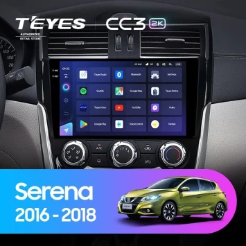 Штатная магнитола Teyes CC3 2K 6/128 Nissan Serena (2016-2019) Тип-B
